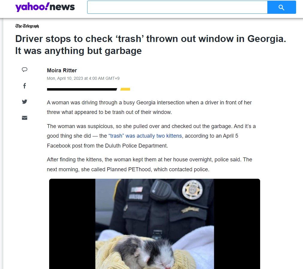 야후 뉴스 페이지에는 링크가 살아 있다.