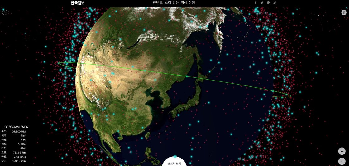 한국일보_한반도 소리없는 위성 전쟁