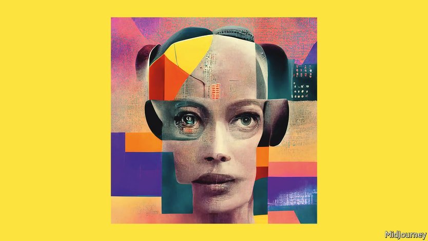 이코노미스트 생성모델 잡지 커버 이미지