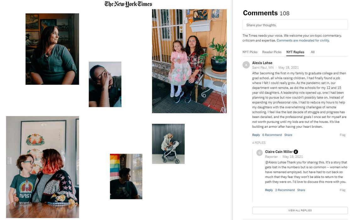 뉴욕타임스 댓글 서비스